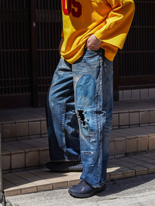 REMAKED WIDE 5P DENIM PANTS / Indigo