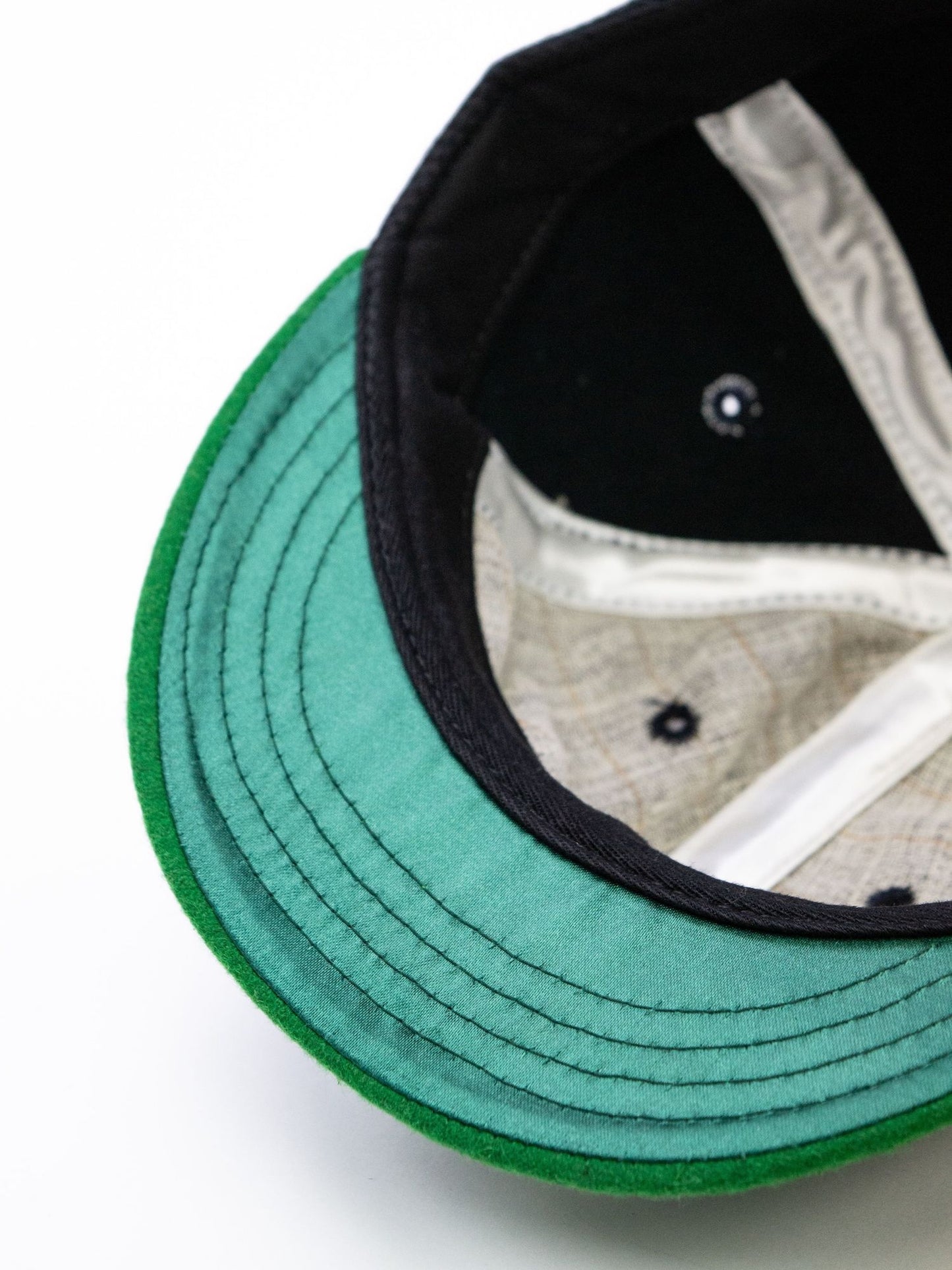 "FLATBUSH"×"EBBETS FIELD FLANNELS" BASEBALL CAP / Black×green(FLATBUSH exclusive model)