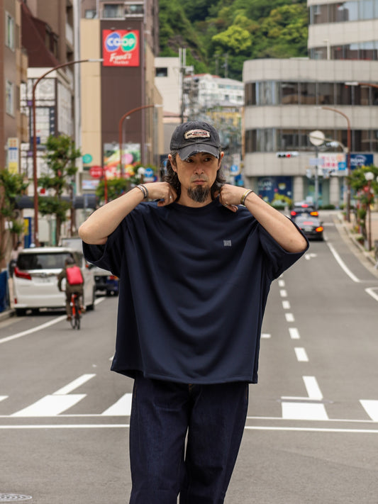 LOGO SUPER BIG TECH SS TEE / Navy