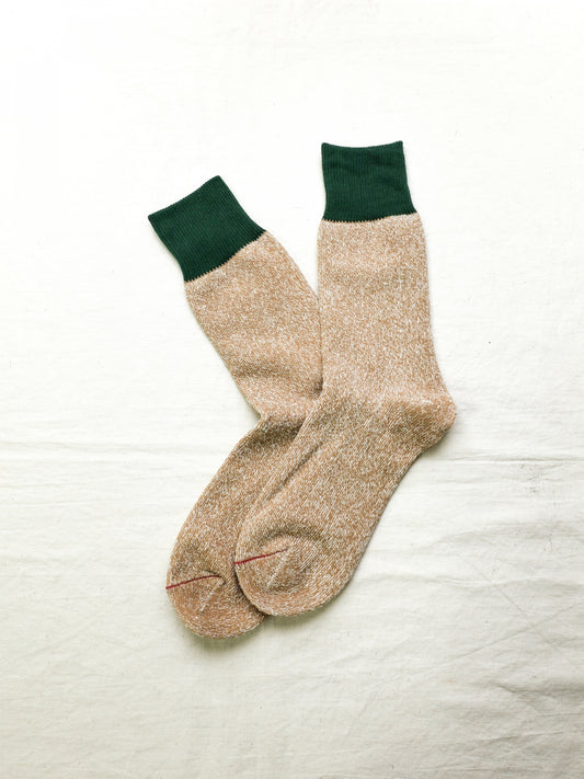 DOUBLE FACE CREW SOCKS SILK & COTTON / 3colors