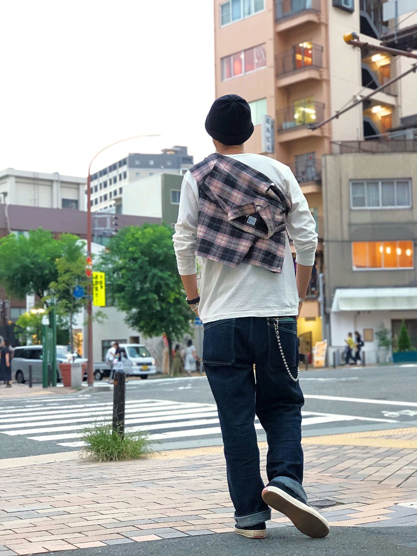 GOWANUS JKT(FLANNEL CHECK) / BLACK