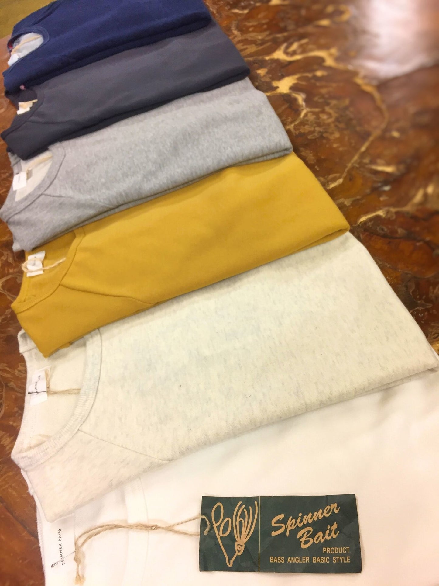 ミニ裏毛ラグランクルー七分袖 / チャコール