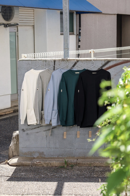 ORGANIC COTTON CHILL POCKET LONG TEE / Blue