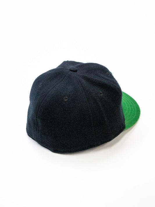 "FLATBUSH"×"EBBETS FIELD FLANNELS" BASEBALL CAP / Black×green(FLATBUSH exclusive model)