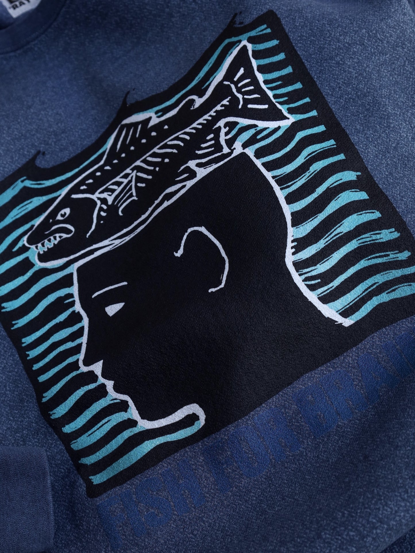 FISH FOR BRAINS SWEAT SHIRT / Pigment navy