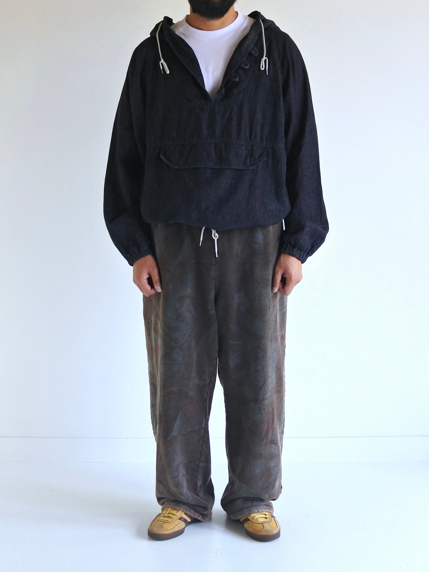 UTILITY DENIM ANORAK PULLOVER / Indigo