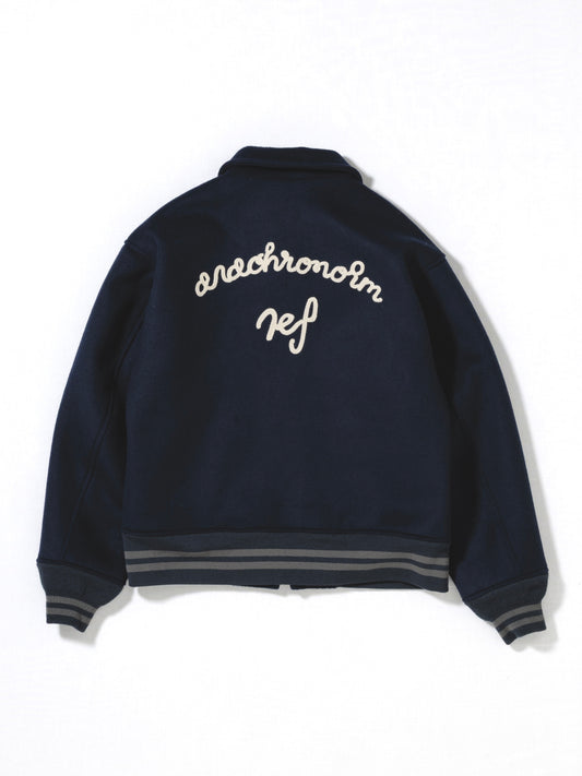 MELTON WOOL DRIZZLER JACKET / Navy