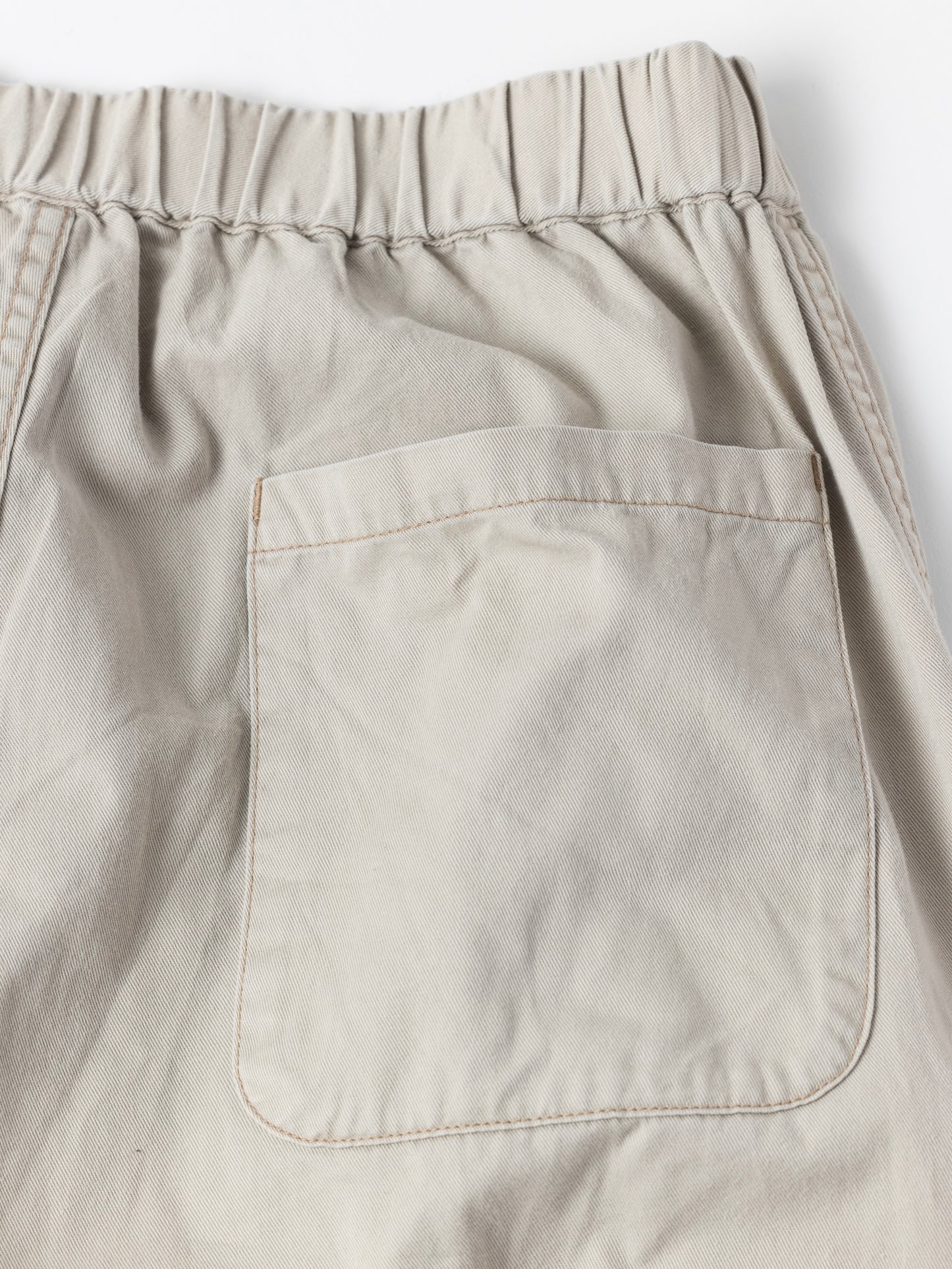 REMAKED MIX PANEL WIDE EASY PANTS / Beige