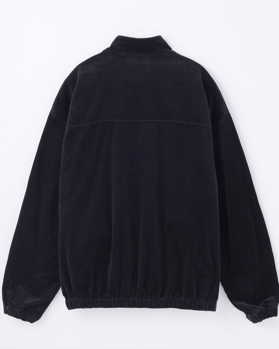 ORGANIC COTTON CORDUROY TRACK JACKET / Black