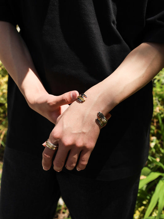 UNEVEN BARS RING / Silver × Brass