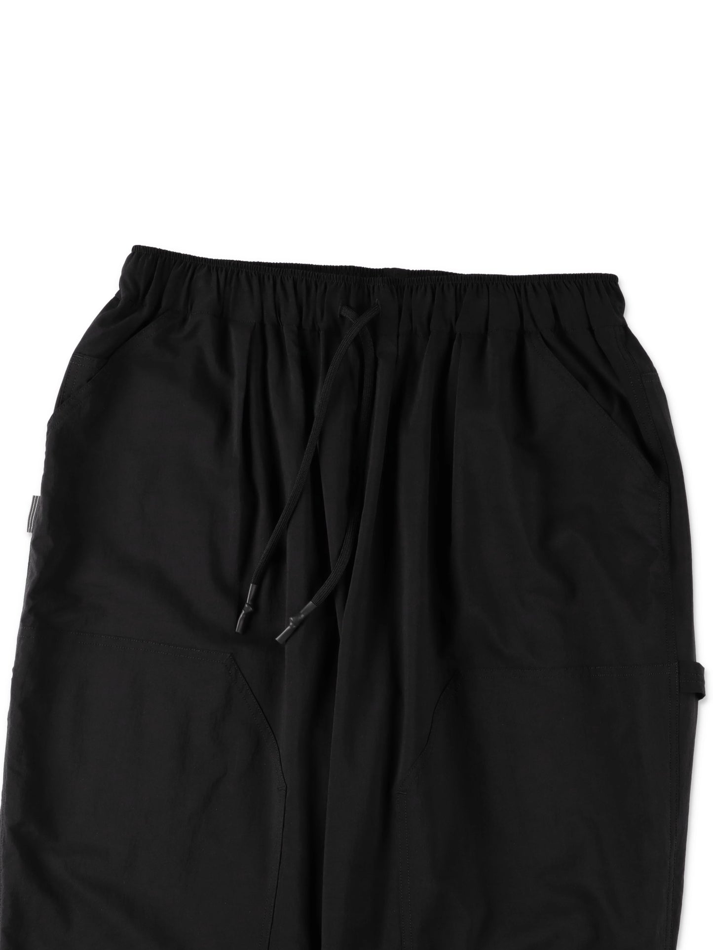 NYLON DOUBLE KNEE PANTS / Black
