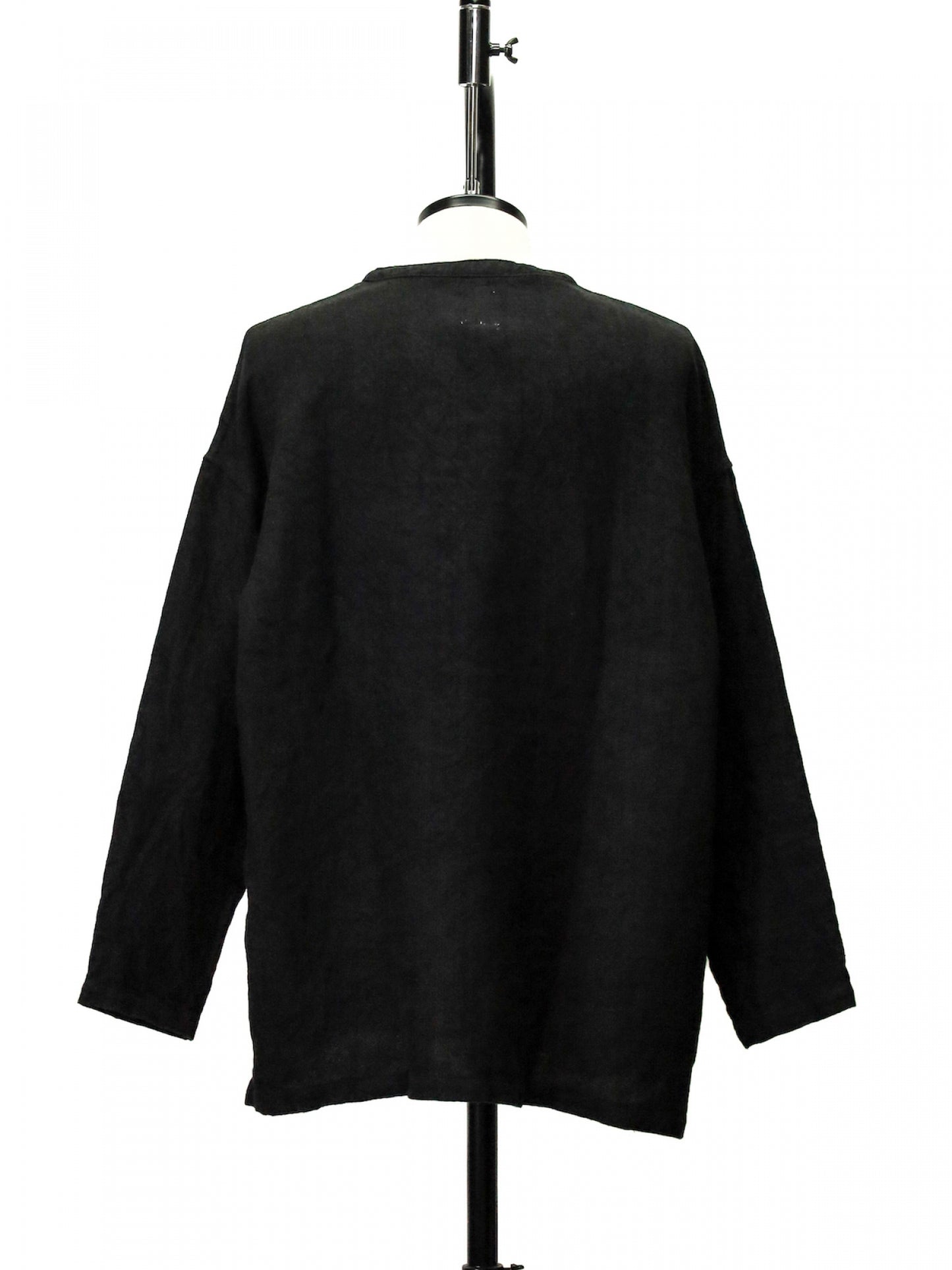 "fulton × CRANK PROJECTS" ハードリネンキャンバスファットシャツ / ブラック