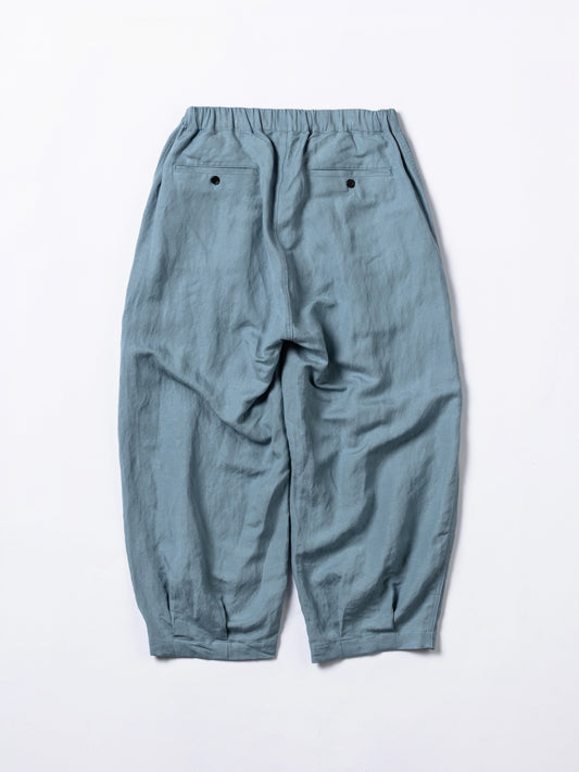 RAYON HEM TUCK EASY PANTS / Sax