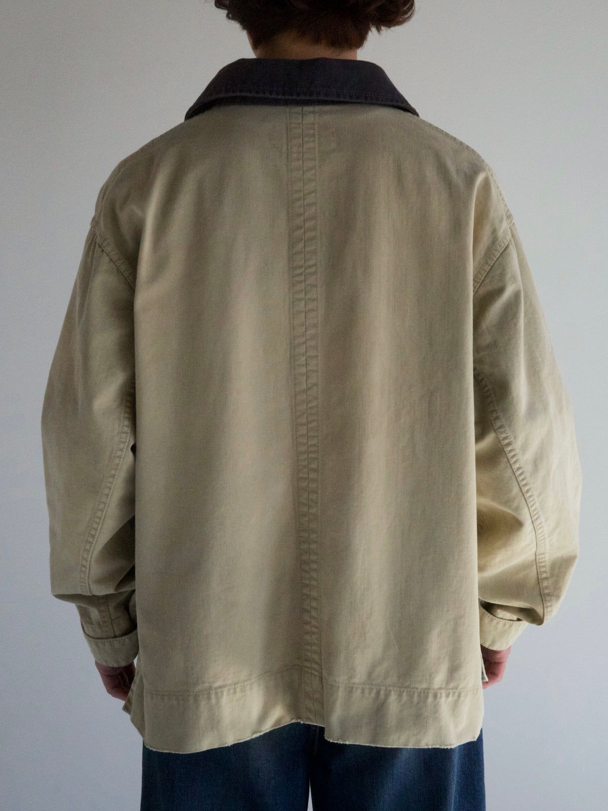 SOUTIEN COLLAR MIDDLE JACKET / Khaki×Black
