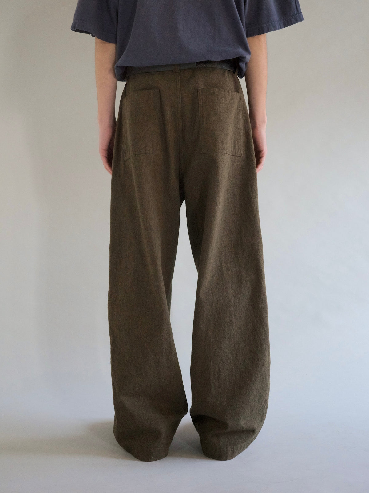 WOOL PAINTER PANTS / Olive