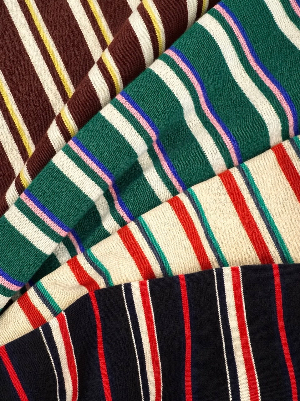 <4月末~5月上旬発売ご予約アイテム>マルチボーダーパネルデイリーTシャツ / チョコ