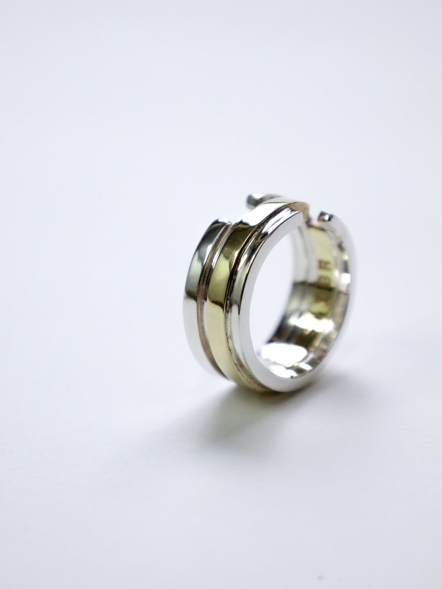 UNEVEN BARS RING / Silver × Brass