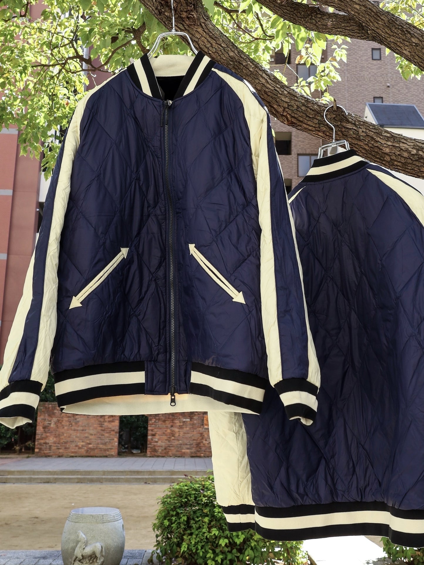 REVERSIBLE "SKAJAN" DOWN JACKET / BK/Navy