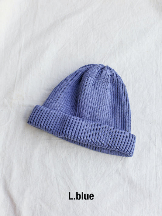 COTTON ROLL UP BEANIE / 13colors