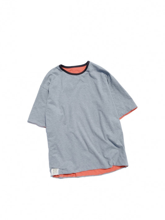 DOUBLE FACE TEE / Orange×gray