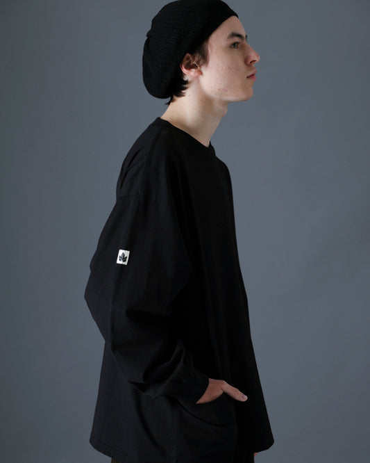 ORGANIC COTTON CHILL POCKET LONG TEE / Black