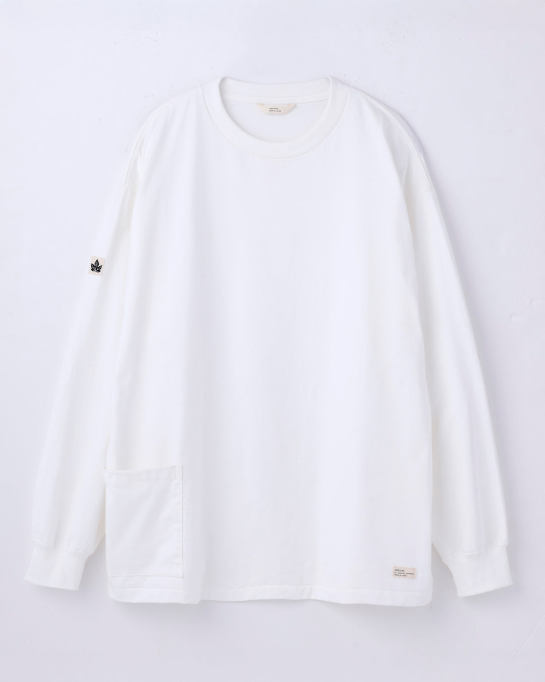 ORGANIC COTTON CHILL POCKET LONG TEE / white