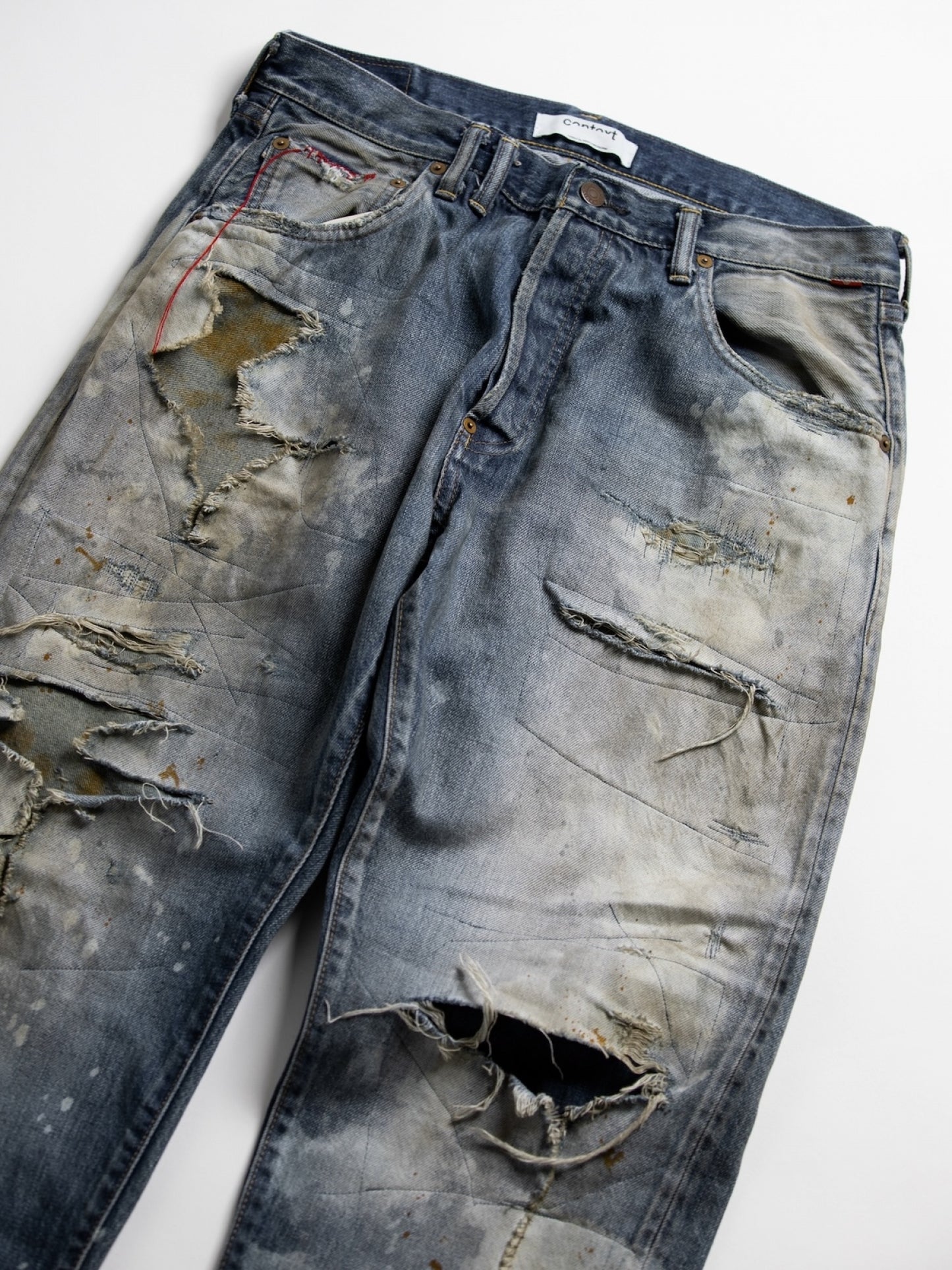 HARD REMAKED REGULAR TAPERED 5P PANTS / Indigo(remake)