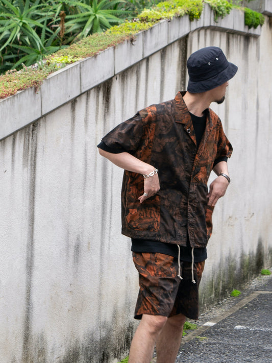 PATCH WORK BAKER SHORTS / Orange