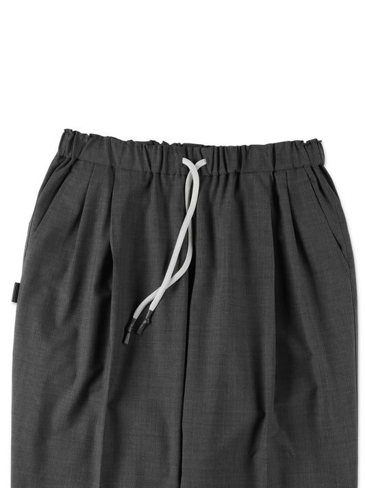 TWO TUCK S WOOL PANTS / Charcoal