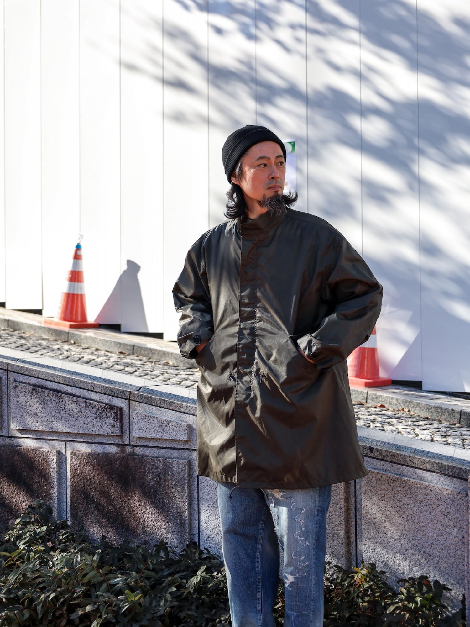DIRTPAINT NYLON MODS COAT / Olive – FLATBUSH