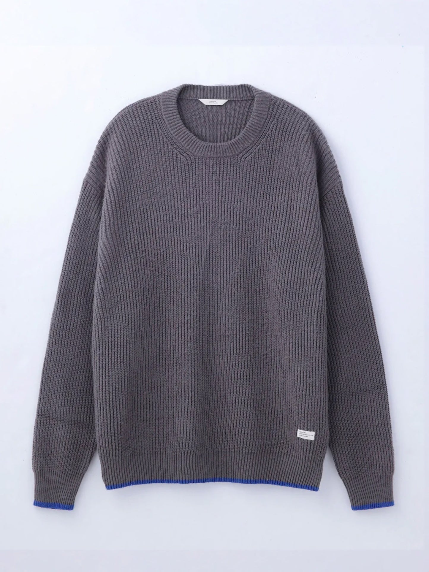 ORGANIC COTTON LINKING MOHAIR KNIT / Gargoyle