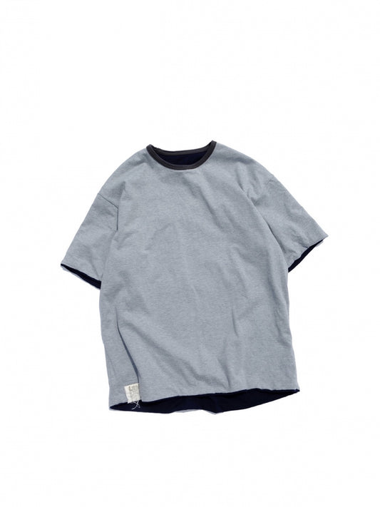 DOUBLE FACE TEE / Navy×gray