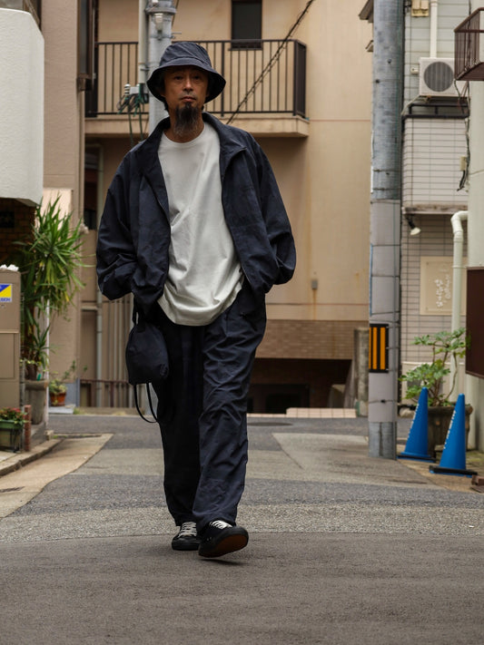 WIDE TAPERED EASY PANTS (REAL TREE CAMO) / Black tree camo