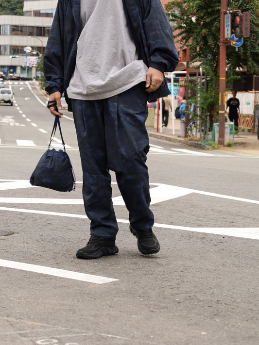 WIDE TAPERED EASY PANTS (REAL TREE CAMO) / Navy tree camo