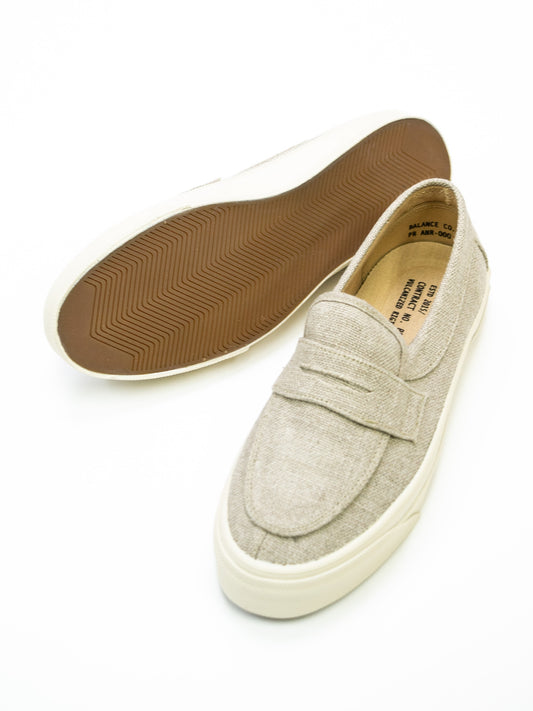 PENNY SLIP-ON LINEN / Natural×off white