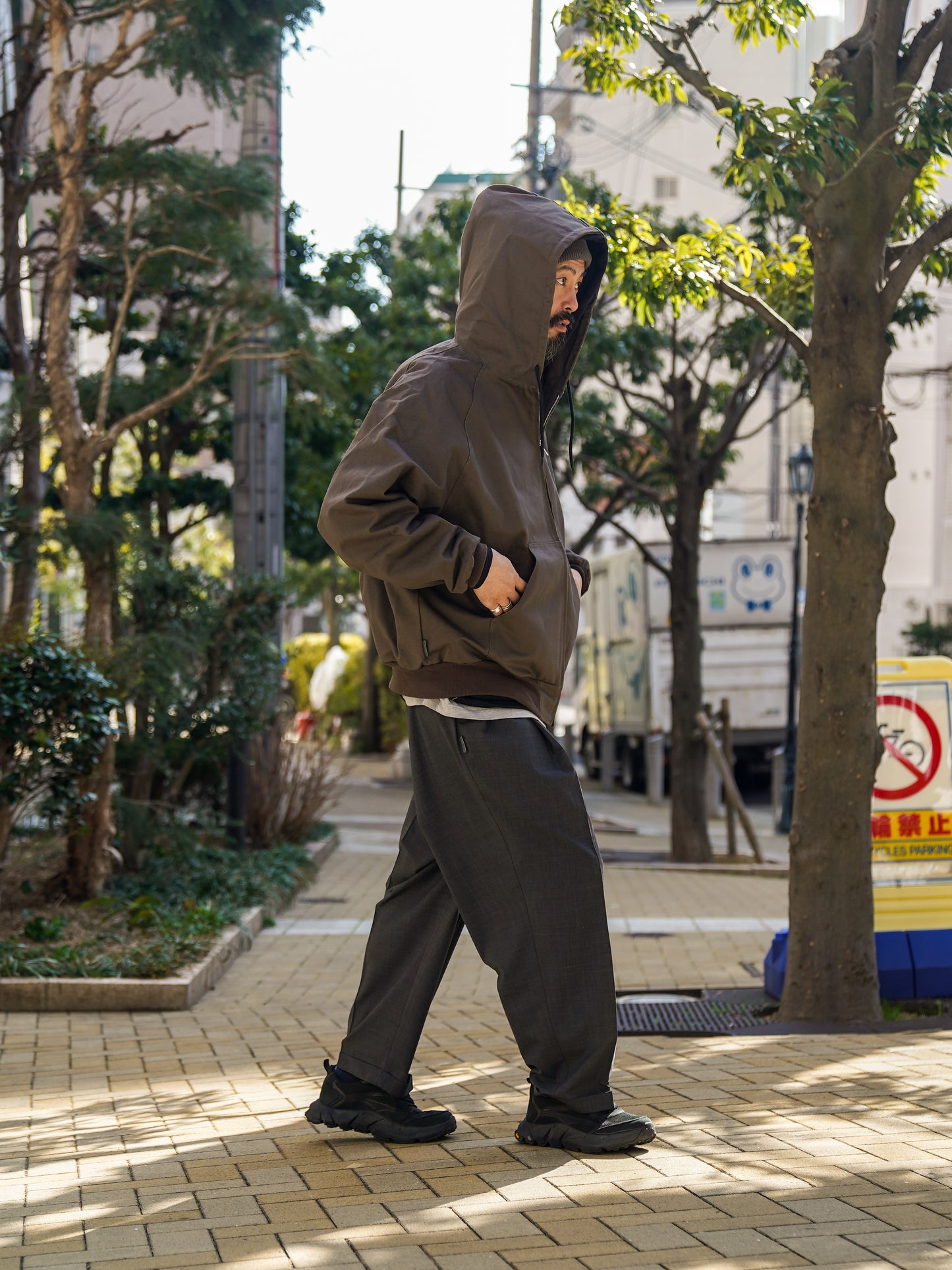 DUCK HOODY JACKET / Grey