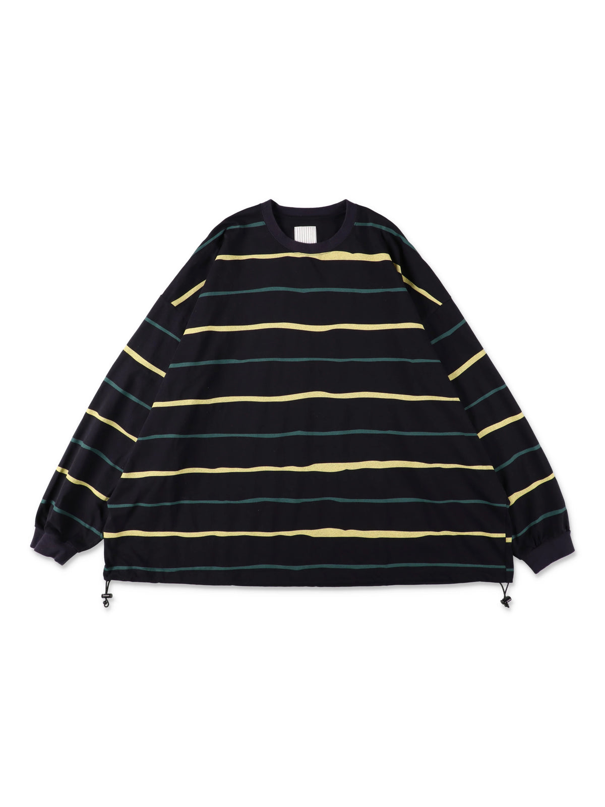 SUPER BIG STRIPE LS TEE / Navy