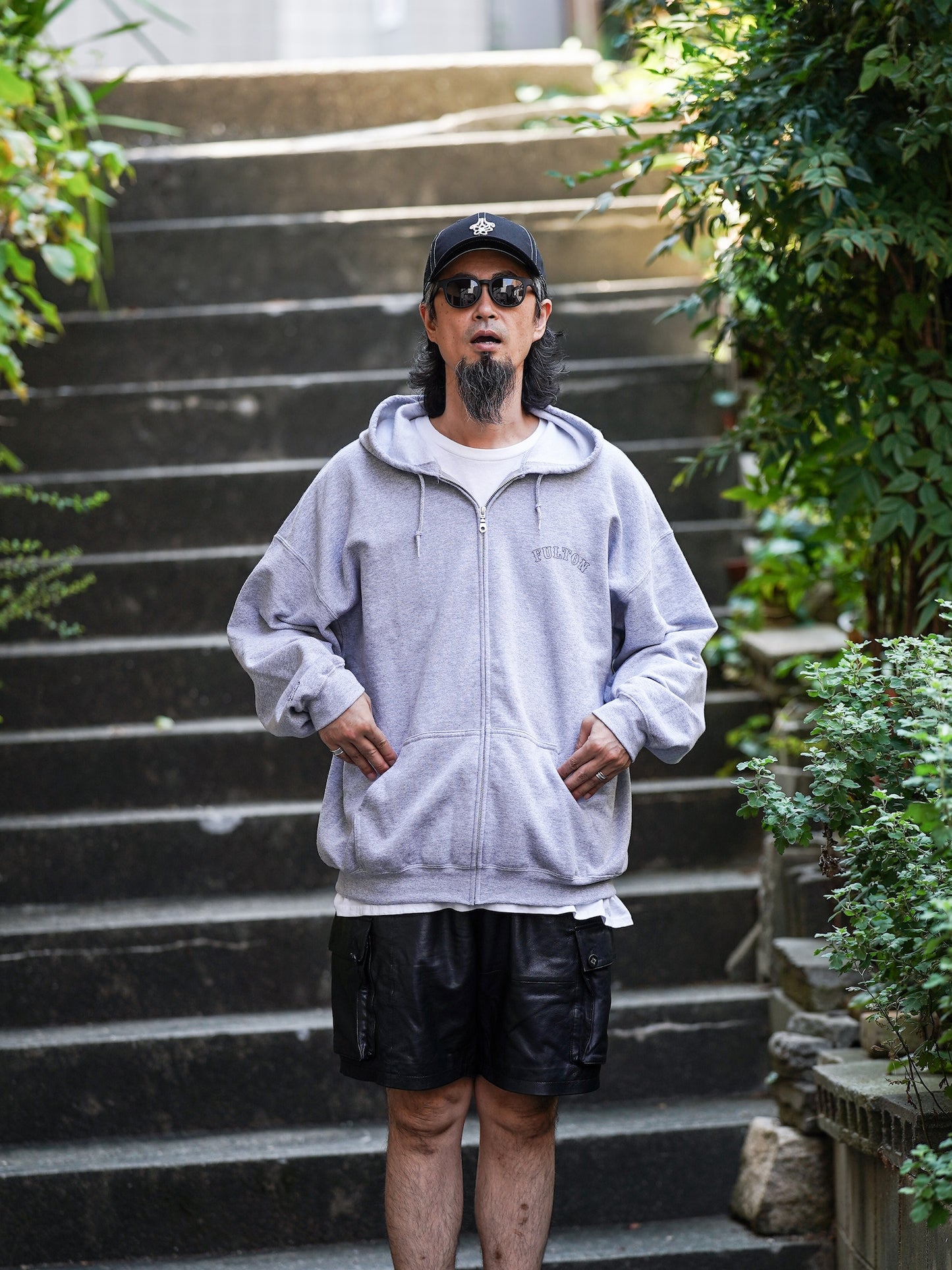 "fulton × JHANKSON" TEAM ZIP HOODIE / Gray