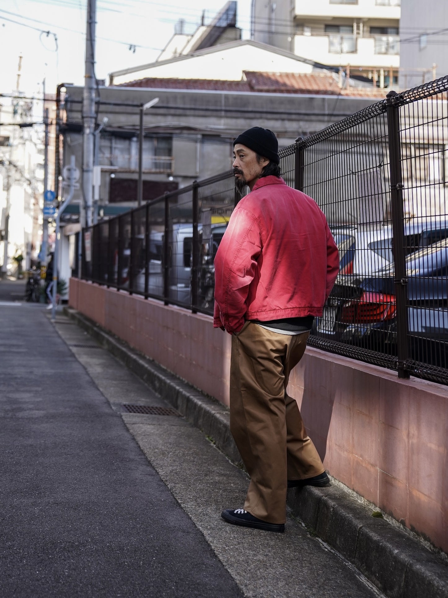 TIMEWORN WORK JACKET / Red
