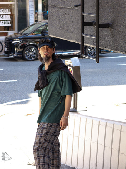 "fulton × CRANK PROJECTS" ハードリネンキャンバスファットシャツ / ブラック