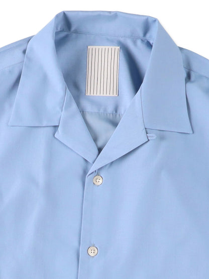 P/C OPEN COLLAR SS SHIRT / Sax