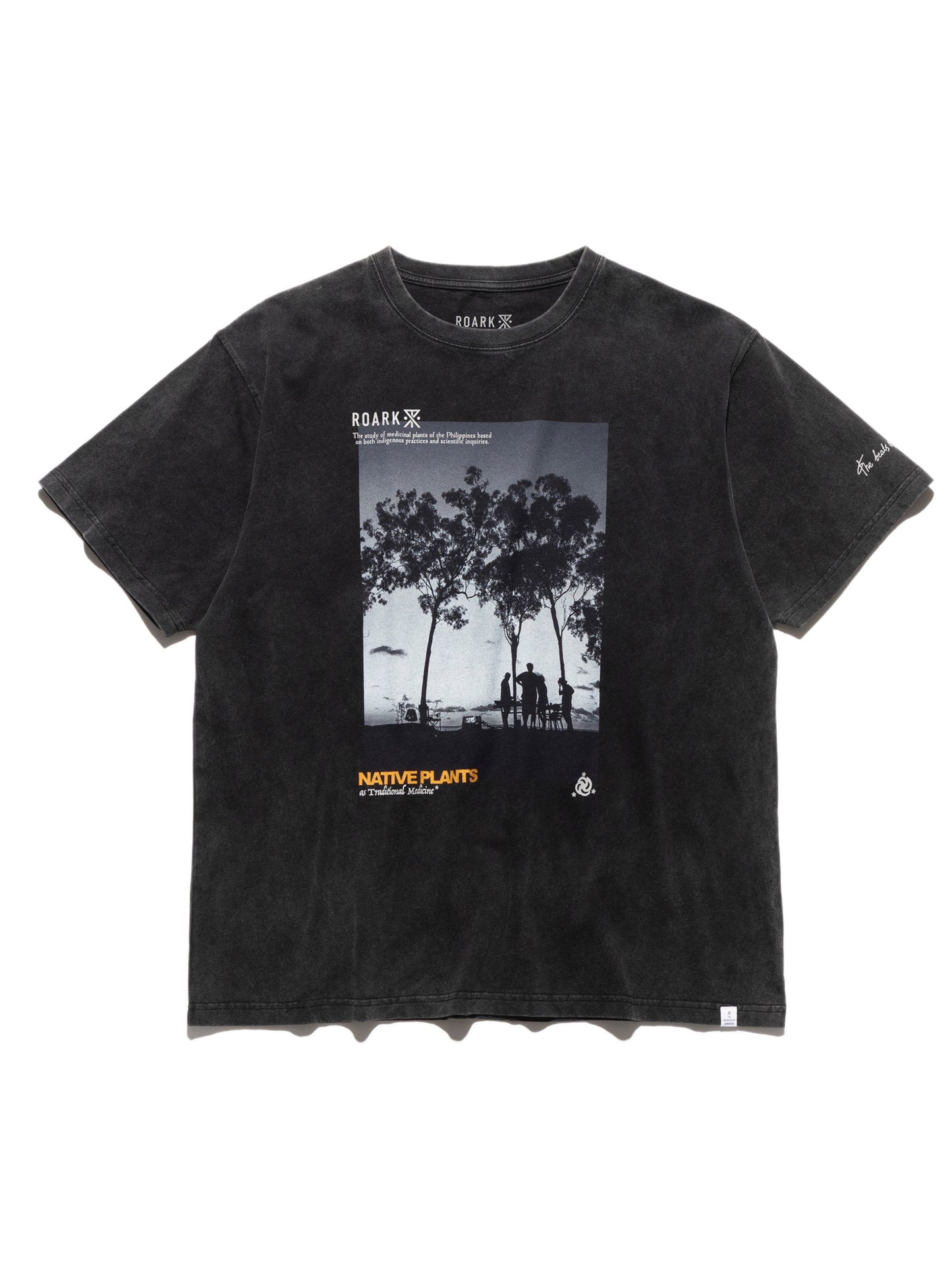 "NATIVE PLANTS" WELL WORN TEE / Black