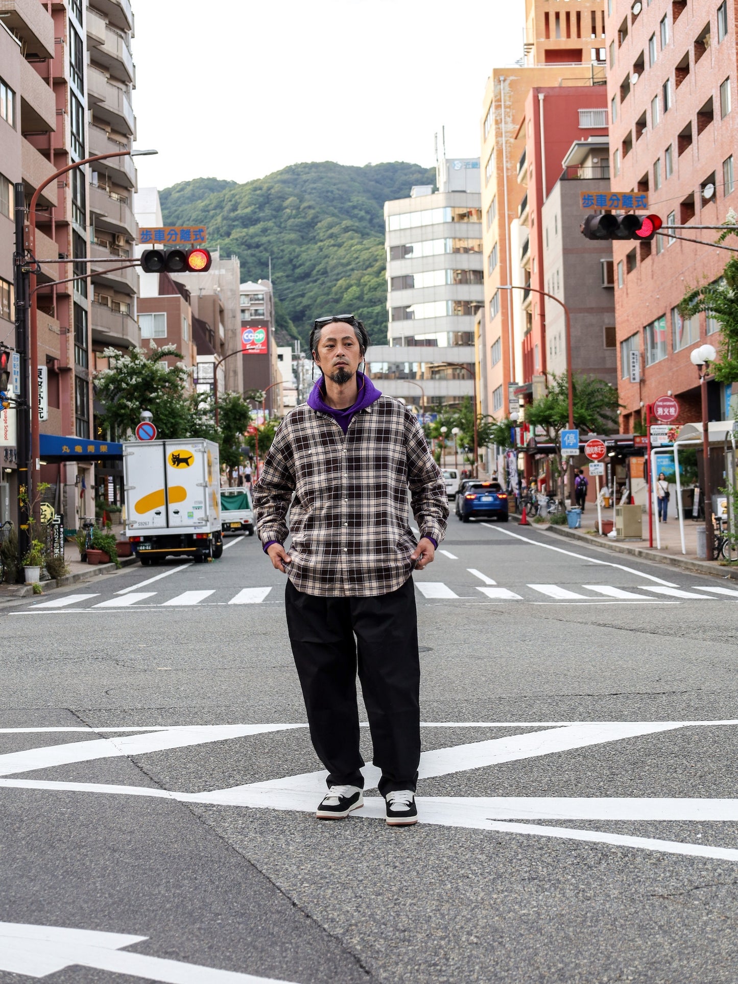 "OWN WAY" SHJKT 改 / Purple check