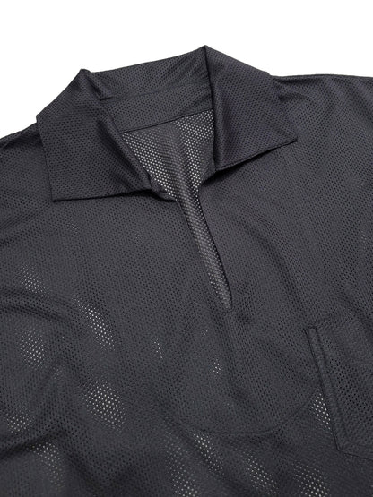 MESH SKIPPER SHIRTS / Black