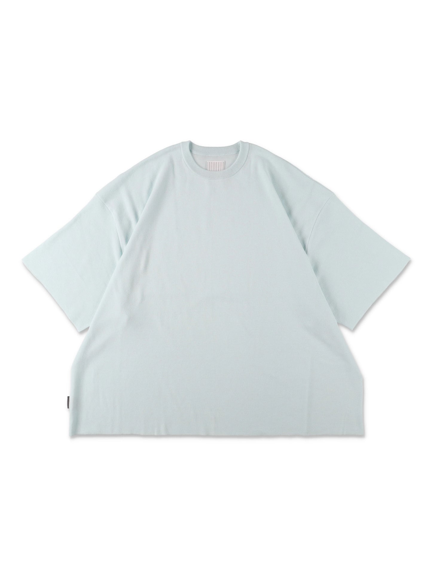 SUPER BIG SS COTTON KNIT TEE / Aqua Blue