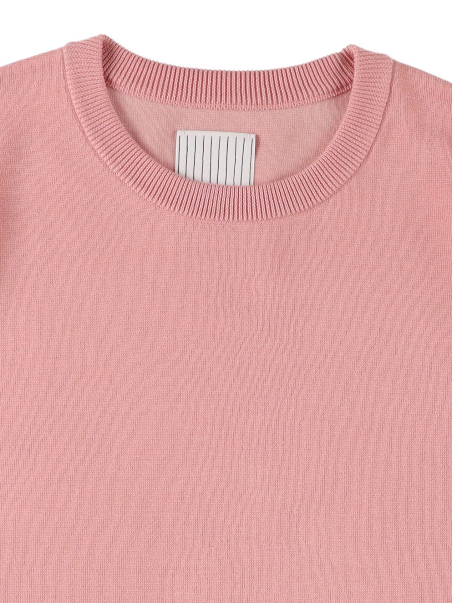 SUPER BIG SS COTTON KNIT TEE / Smoke Pink
