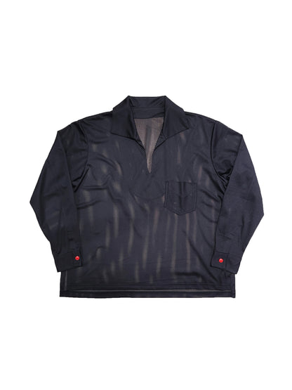 MESH SKIPPER SHIRTS / Black