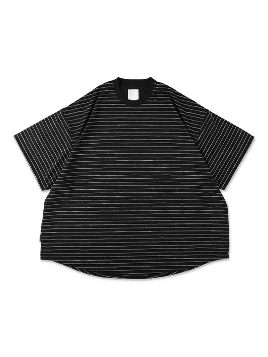 SUPER BIG SIDE STRIPE TECH SS TEE / Black