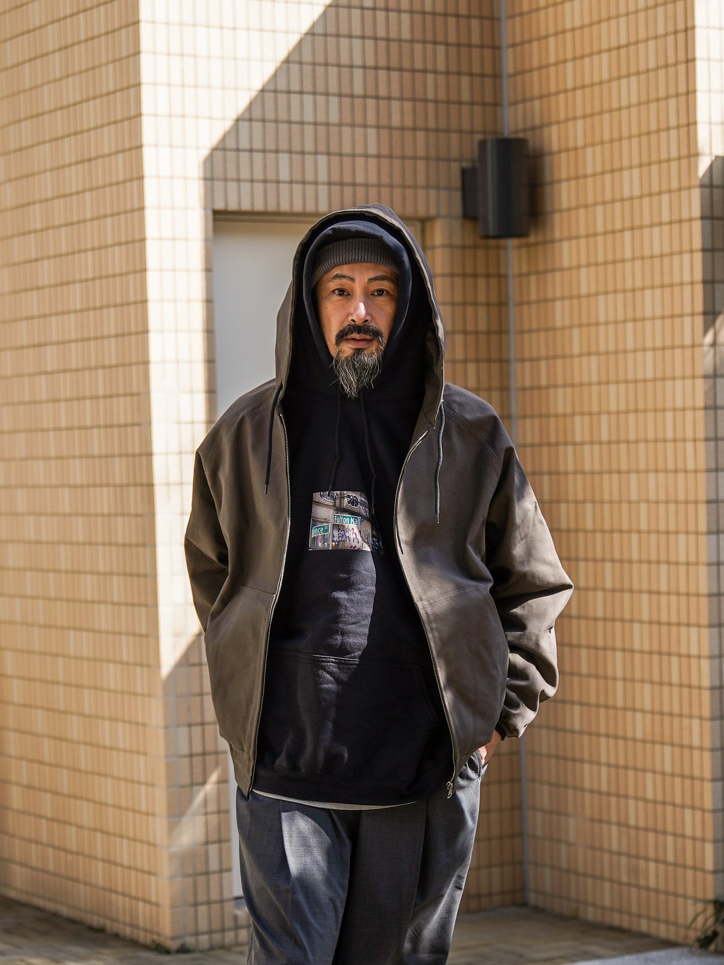 DUCK HOODY JACKET / Grey