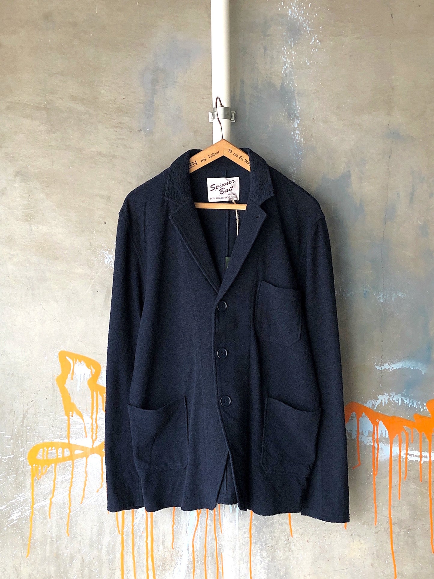 クレーターパイルテーラードジャケット / navy